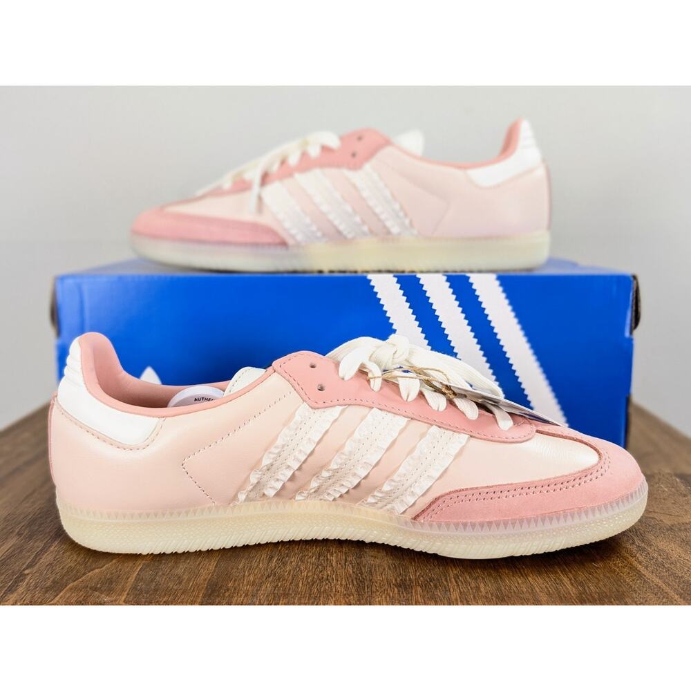 Adidas Samba Ruffle Stripes Pack Wonder Mauve JR8830 - Women's Size 8 New In Box - Picture 13 of 16